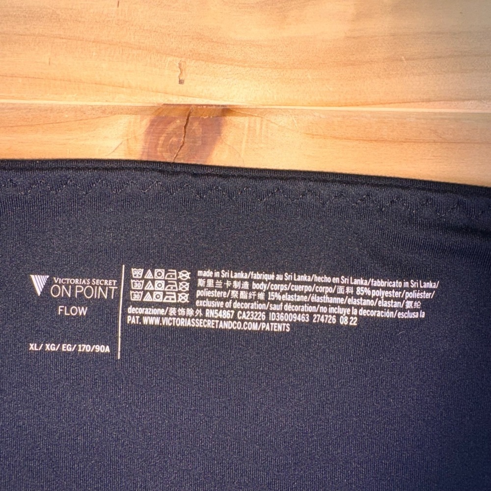 Victorias Secret Leggings Womens XL Black Flared On Point Flow High Rise Legging - Picture 2 of 6